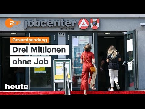 heute 19:00 Uhr vom 29.08.2025 3 Mio. Arbeitslose, deutsch-französischer Ministerrat, Camping-Messe