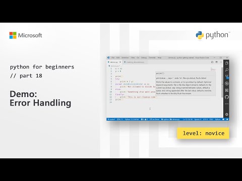 Demo Error Handling | Python for Beginners 18 of 44