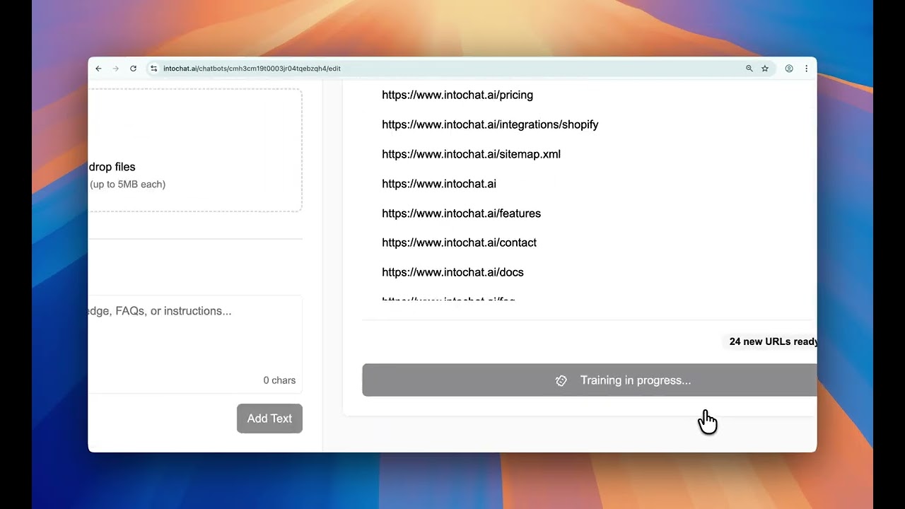How to train a chatbot using website data