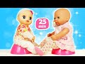 Baby Alive doll & Baby Annabell doll videos for kids. Pretend play & baby dolls' morning routine.