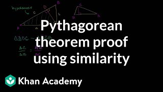 Pythagorean Theorem Proof Using Similarity