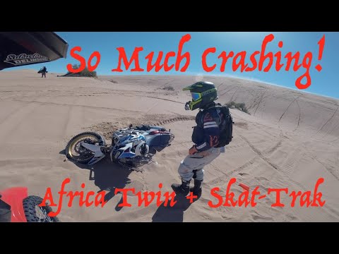 How NOT to Ride an Adventure Bike in Deep Sand | Honda Africa Twin | KTM 990 | Skat-Trak Paddle Tire