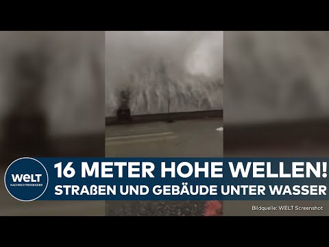 HEFTIGE UNWETTER IN ITALIEN: Sizilien - Bis zu 16 Meter hohe Wellen und Millionenschäden!