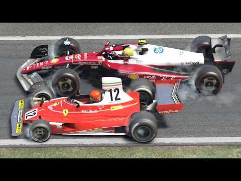 Lewis Hamilton vs Niki Lauda | 2025 Ferrari SF-25 vs 1975 Ferrari 312T | F1 Tribute at Monza