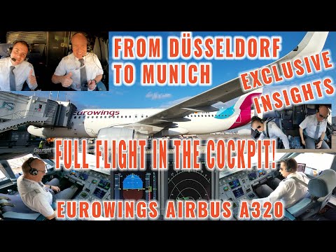 AIRBUS COCKPIT FULL FLIGHT! TO MUNICH 🇩🇪 (MUC) FROM DÜSSELDORF 🇩🇪 (DUS) ! IN REALTIME! | 5 CAMERAS!