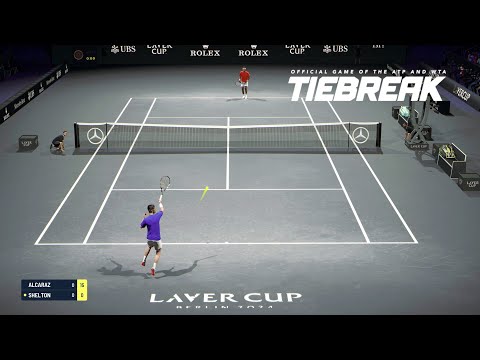 TIEBREAK - Ben Shelton Vs Carlos Alcaraz I Laver Cup Berlin Arena I Legendary AI (PS5)