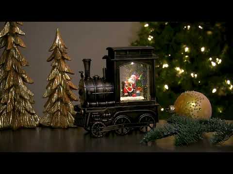 Lighted Black Train Christmas Snow Globe - NORTHLIGHT SR91095