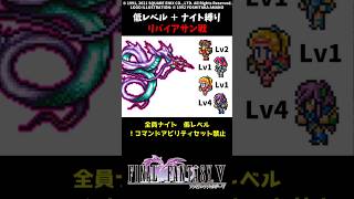 FF5 ナイトだけでリバイアサン 低Lv FINAL FANTASY V SFC版 job unification & Low-Level Run VS Leviathan