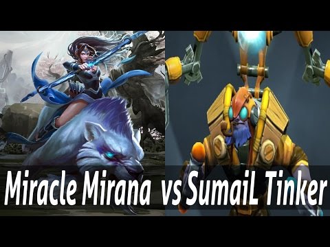 Miracle Mirana  vs SumaiL Tinker Crazy Game - Dota 2 Epic Moments
