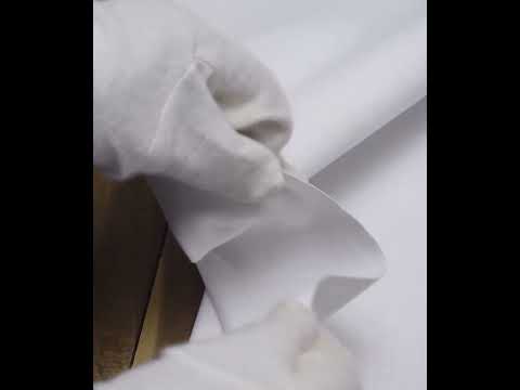 White Canvas Cotton 245 GSM Fabric - Bleached Dyeable & 34 — video