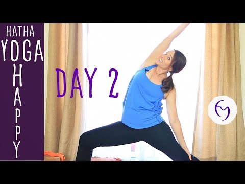 40 Minute Hatha Yoga Happiness (Energizing Yoga) Day 2 | Fightmaster Yoga Videos thumbnail