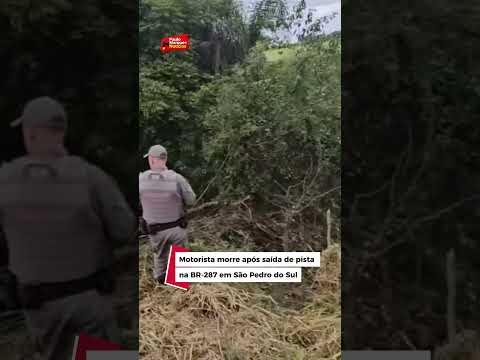 Motorista morre após saída de pista na BR-287 em São Pedro do Sul
