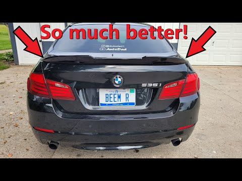 Installing a rear spoiler on the BMW 535i