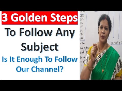3 Golden Steps To Follow Any Subject - Is It Enough To Follow Our Channel?