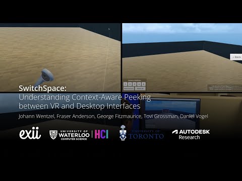 Thumbnail for 'SwitchSpace: Understanding Context-Aware Peeking Between VR and Desktop Interfaces'