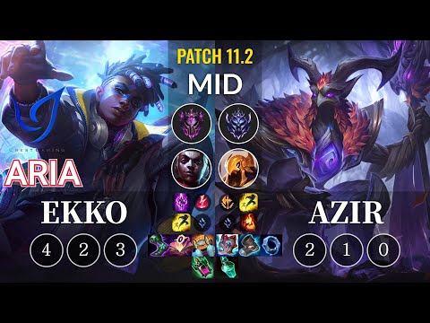 CGA Aria Ekko vs Azir Mid - KR Patch 11.2
