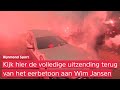 KIJK TERUG: Feyenoord-supporters brengen laatste eerbetoon aan Wim Jansen