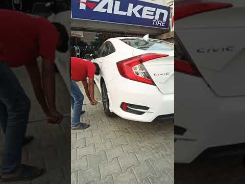 Honda Civic Applied For Wheel Installation #yokohama  215/55R16  #johartown #lahore #michelin #tyres