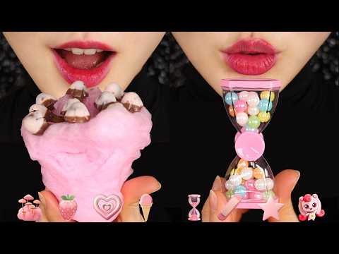 PINK FOOD CHALLENGE ASMR 💗 CARBO BULDAK TTEOKBOKKI MUKBANG ASMR 💗