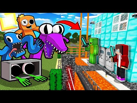 1000 RAINBOW FRIENDS vs The Most Secure House - Best of Minecraft JJ and Mikey (Maizen Parody)