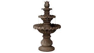 Classic Three-Tier Reconstituted Granite Fountain