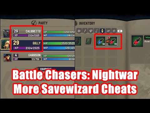 PS4 Battle Chasers: Nightwar Level and Flasks cheats (savewizard required)