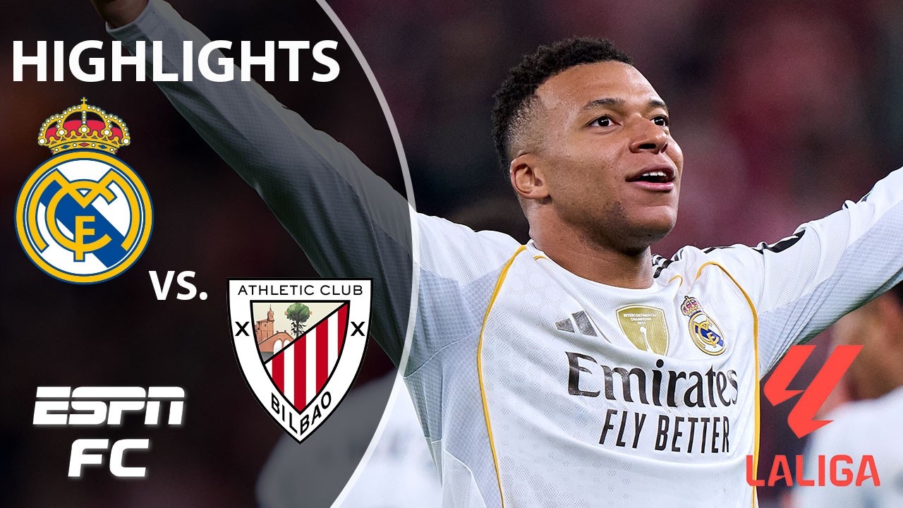 KYLIAN MBAPPE BRACE 🔥 Real Madrid vs. Athletic Club | LALIGA Highlights | ESPN FC