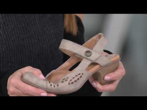 Earth Leather Perforated Sandals with Backstrap - Bantam on QVC