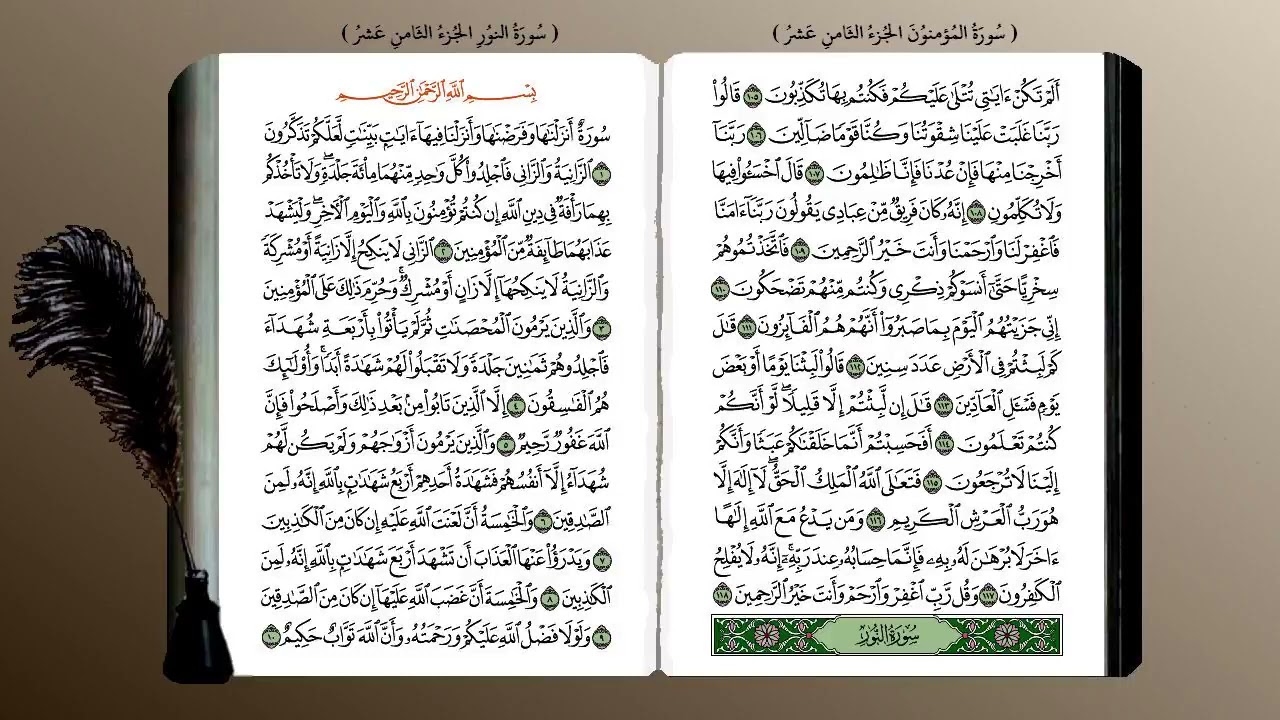 سورة النور بصوت جميل جدآ يشرح القلب القارئ محمد جبريل