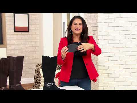 Clarks Collection Leather Tall Shaft Boot - Maye Aster on QVC