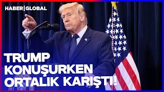 SON DAKİKA | Trump Konuşurken Ortalık Karıştı! Bir Anda Yere Yığıldı!