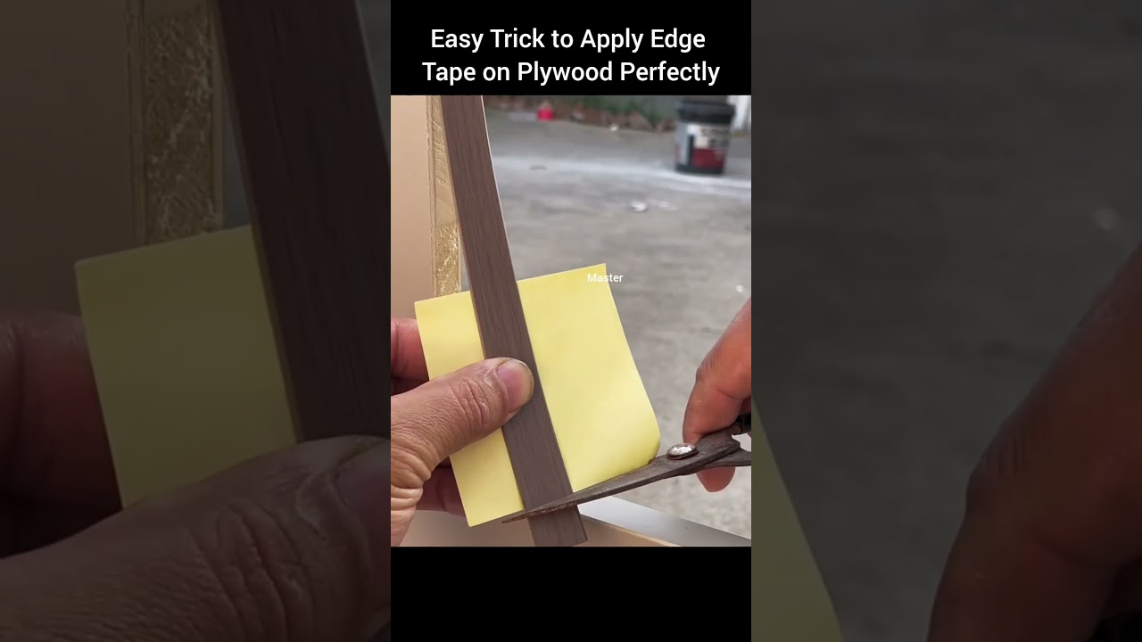 Easy Trick to Apply Edge Tape on Plywood Perfectly #shorts #shortvideo #short