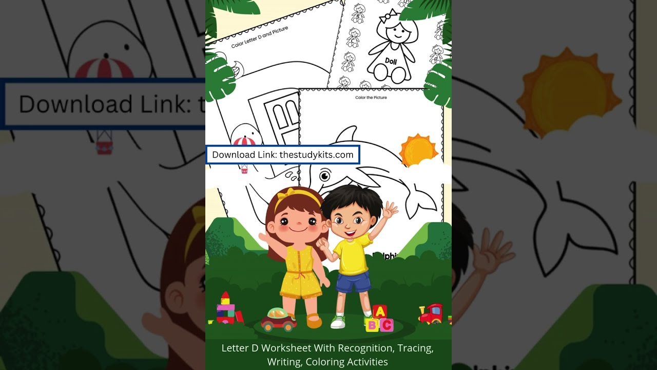 Letter D Worksheet With Recognition, Tracing, Writing, Coloring Activities