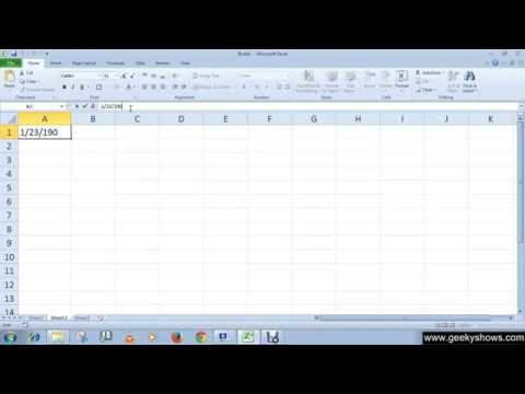 Microsoft Office Excel 2010 Format Number Date and Time
