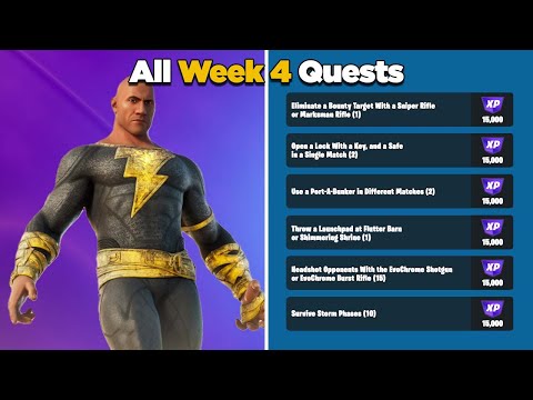 Fortnite All Week 4 Season Quests Guide - Chapter 3 Season 4