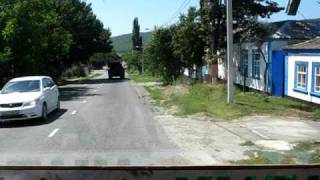 preview picture of video 'Anapa - Untrish trip, Part 4. View from front minibus window.'