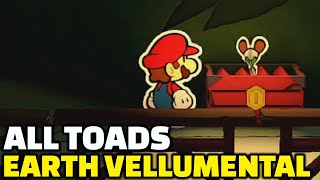 ALL Toads Location | Earth Vellumental Temple | Paper Mario The Origami King