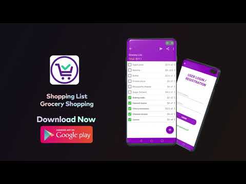 Shopping List App & Grocery Video