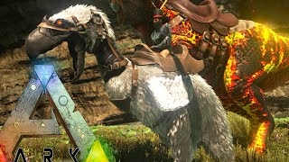 Ark Survival Evolved Badass Giganto Vs Alpha Carno Fighting Ancient Dino Modded 7 Ark Gameplay Free Online Games