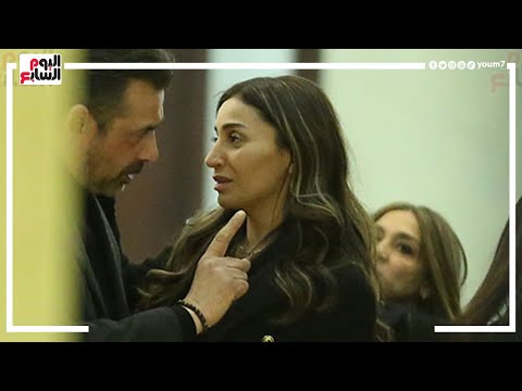 نجوم الفن يتوافدون على عزاء والد دينا الشربيني .. وإسعاد يونس تظهر بالعكاز بعد تعافيها من المرض