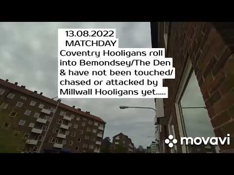(2022) Coventry Football  Hooligans escort in Bermondsey/The den/Millwall streets