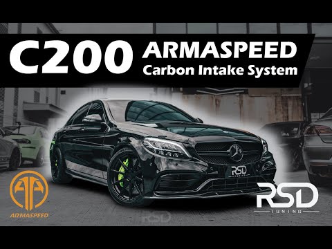Mercedes-Benz W205 C200 Upgraded to #ARMASPEED Carbon Intake System🔥