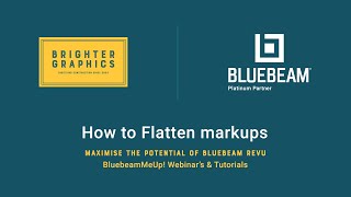How to Flatten Markups in Bluebeam Revu by Brighter Graphics