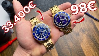 33.000€ Rolex vs 98€ Amazon Uhr (Invicta)