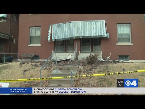 Brick front of man’s south St. Louis home collapses