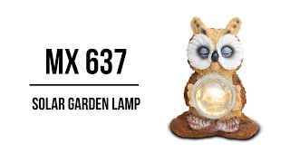 Solárne led svietidlo SOVA hnedá 1xLED teplá biela, výška: 23cm