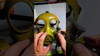 Spray Painting Cheap Dollar Store Halloween Mask (Full Gas Mask Video)