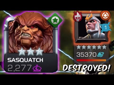 3 Star Sasquatch DESTROYS Uncollected Air-Walker Final Boss - Marvel Contest of Champions