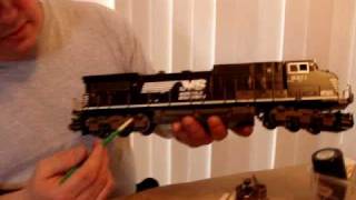 preview picture of video 'O scale trains weathering a coupler video 2'