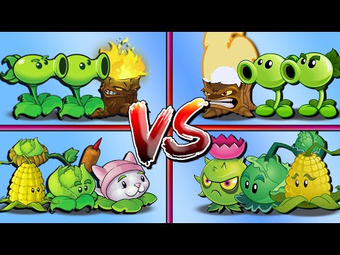 Random 4 Team Plants - Who Will Win? - PvZ 1 vs PvZ 2 Tournament